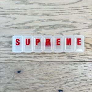 Supreme Red Lettered Clear Organizer